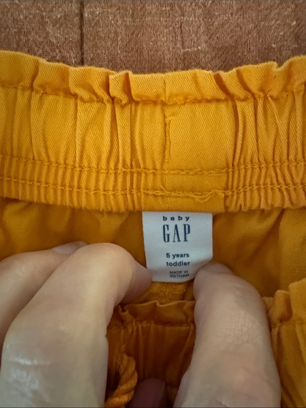 GAP Bright Yellow Ruffle-Hem Elastic Waist Kids Shorts